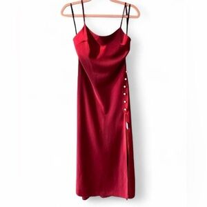 Camila Coelho Mariah Midi Dress in‎ Maroon XS